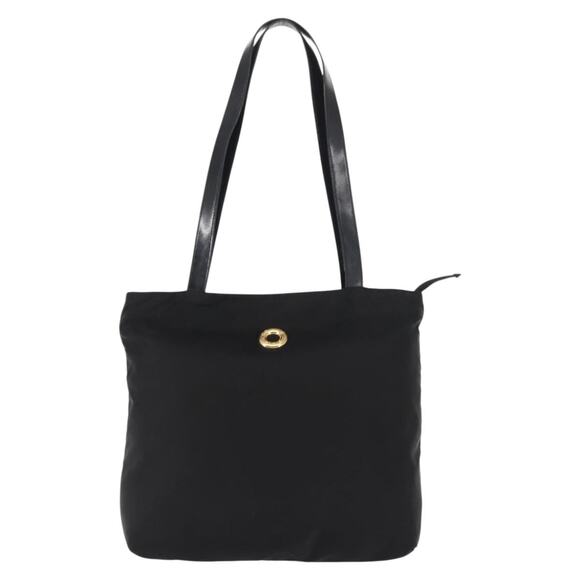 CELINE Tote Bag Nylon Enamel Black Gold - Picture 2 of 12